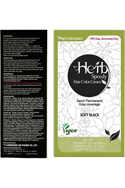 SOFT BLACK Herb Speedy Color Cream (Soft Black )