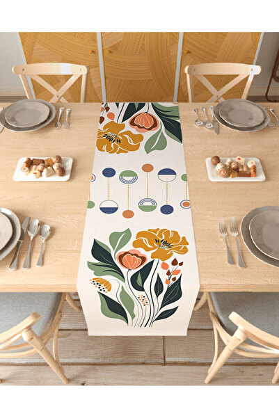 GREENDECOR زهرة البوهيمي نمط تصميم خاص عداء الرقمية المطبوعة ديكور مفرش المائ...