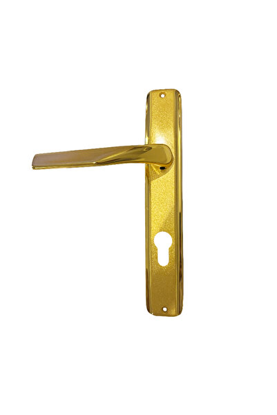 Hızır Söğüt Altın Kaplamalı %100 Pirinç Yale Çelik Kapı Kolu,Lüks Görünüm,Maksimum Dayanıklılık,Paslanmaz