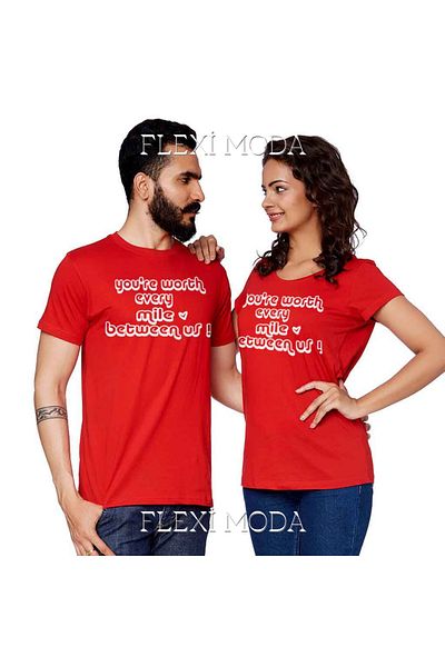 Hunors Sportswear & Company Tu ești valea fiecare mărfă scris cuplu iubit combinație tricou oversize din 2 piese