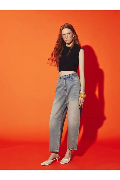 LC Waikiki Pantaloni Jean de damă Balloon Fit