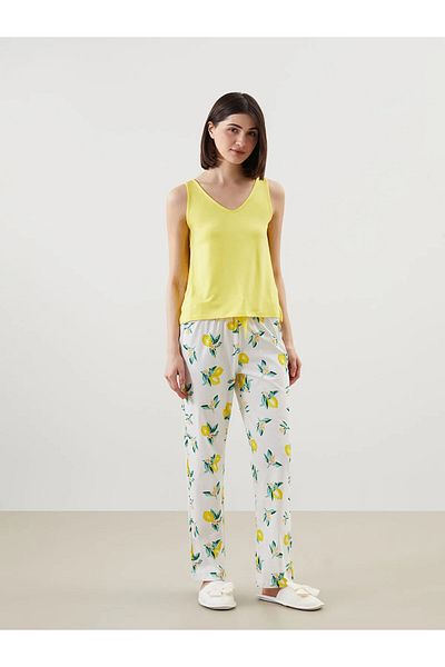 LC Waikiki Women's Printed Pajama Bottoms with Elastic Waist