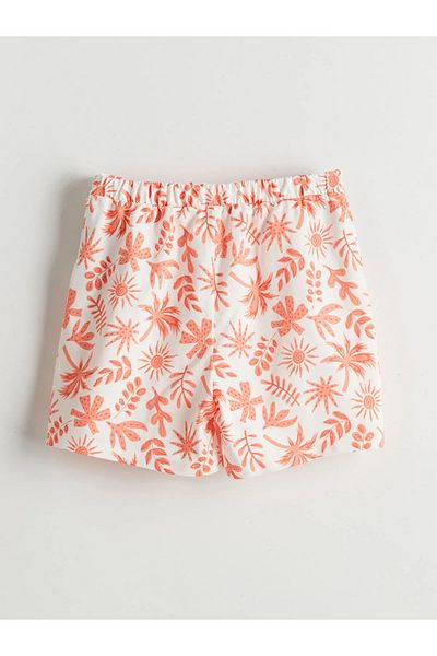 LC Waikiki Floral Girl's Shorts Skirt with Elastic Waist