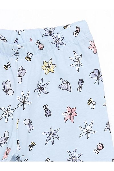 LC Waikiki Printed Girl's Shorts Pajama Set