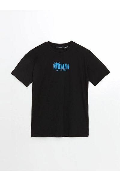 LC Waikiki Γυναικείο μπλουζάκι με στάμπα Nirvana Crew Neck