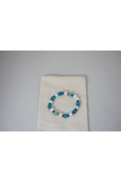 Efulim Hediyelik Negative Energy Bracelet, Natural Moonstone Agate, Handmade Unisex Emotional Protection Energy Bracelet