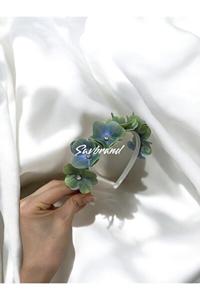 SavBrand Coroana pentru copii cu flori umede de hortensie