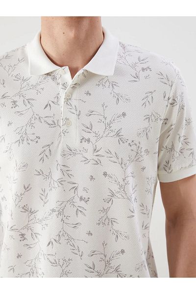 LC Waikiki Polo Neck Short Sleeve Patterned Men's T-Shirt