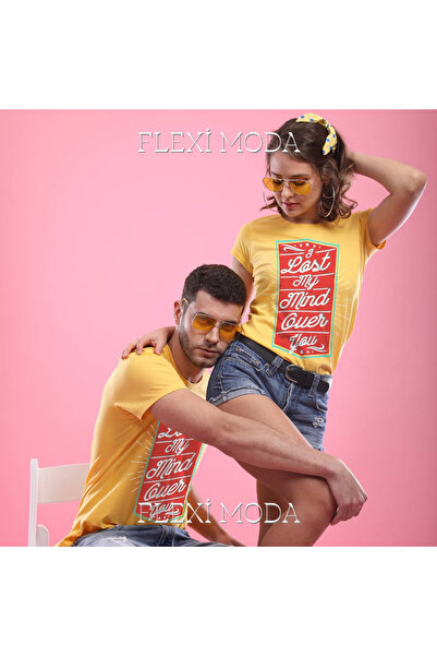 YRN COLLECTION I've Lost My Mind, (galben) Tricou supradimensionat din 2 pies...