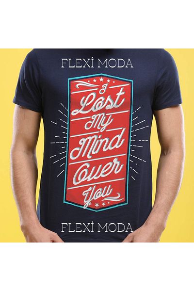 Hunors Sportswear & Company I've Lost My Mind, (albastru bleumarin) Tricou pentru cupluri scris pentru cuplu îndrăgostiți, oversize, 2 piese