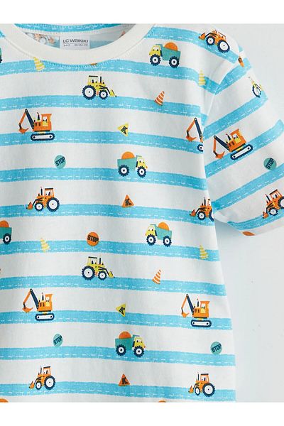 LC Waikiki Printed Boys' Shorts Pajama Set