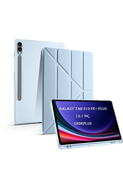 UnDePlus Samsung Galaxy Tab S10 FE+ Plus Kılıf Kalem Bölmeli Trifolding Case X620 X626