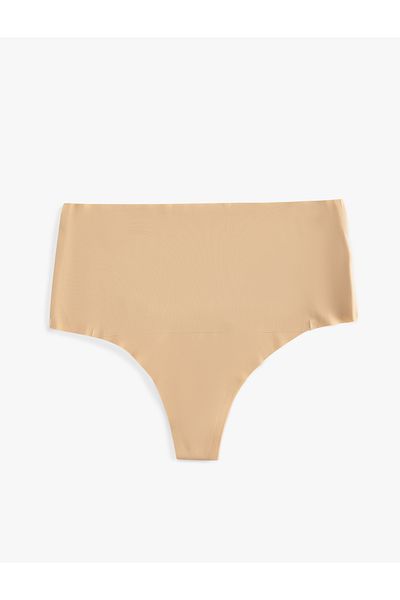Koton New Season Body Hugging Light Fabric High Waist Laser Cut Hipster Seamless Panties