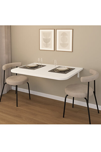 ATELIER Çelik Ayaklı Pratik Katlanabilir Duvara Monte Modern Mutfak Masası