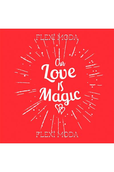 Hunors Sportswear & Company Tricou oversize din 2 piese pentru cuplu îndrăgostiți cu scrisul Our Love Is Magic