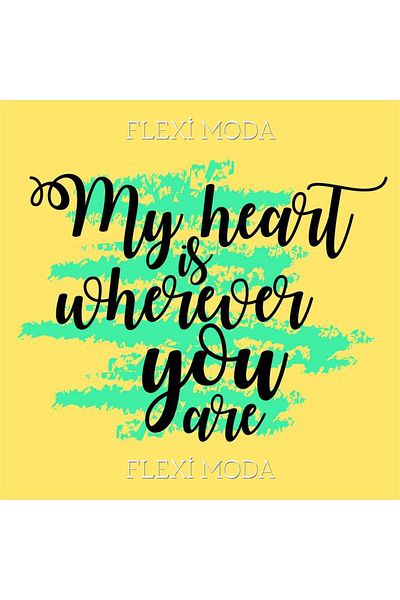 Hunors Sportswear & Company Tricou oversize din 2 piese pentru cuplu îndrăgostiți, scris My heart Is Where You