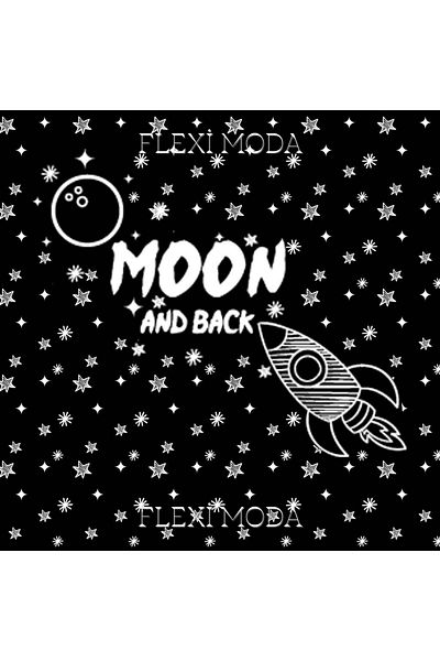 Hunors Sportswear & Company I Love To The Moon Scris Cuplu Îndrăgostiți Combinați Tricou oversize din 2 piese