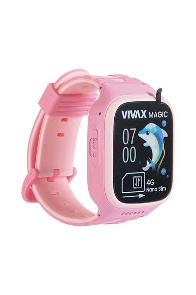 Vivax Oliva SmartWatch KIDS Vivax 4G MAGIC, Bluetooth 5.1, Water resistance, ARM Cortex-R5 processor, 64GB, Pink