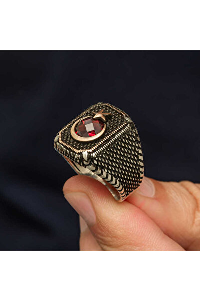 GÜMÜŞ AY YILDIZ GÜMÜŞ ERKEK YÜZÜK