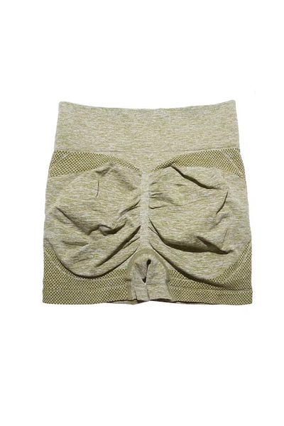 OEM Pantaloni Scurti pentru Yoga, talie inalta, elastici, pentru Fitness, Alergare, Verde, One Size