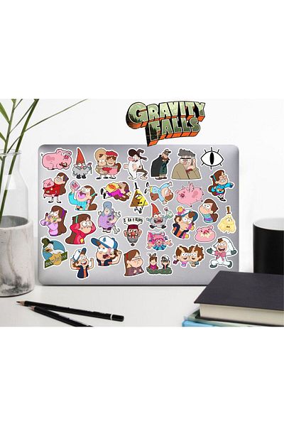 MS Major Selection Gravity Falls Enigmatic Town Series 2 Sticker Phone Laptop Notebook Tablet Notebook Flask Sticker