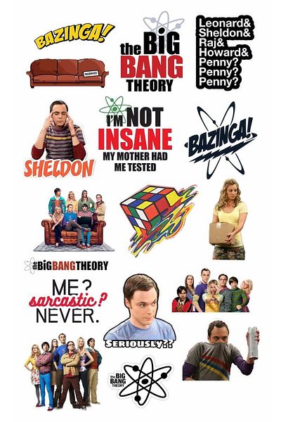 MS Major Selection The Big Bang Theory Laptop Notebook Tablet Sticker Set