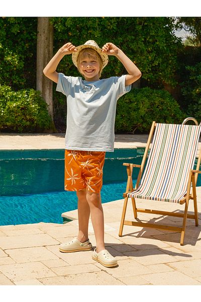 LC Waikiki Orange Elastic Waist Boy's Swim Shorts