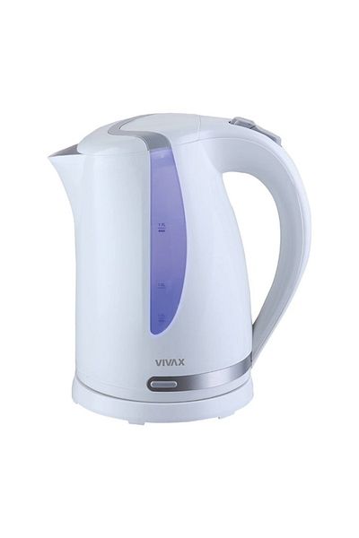 Vivax Oliva Fierbător Vivax WH-175L, indicator luminos LED, putere 2200 W, 1,7 litri, alb / argintiu