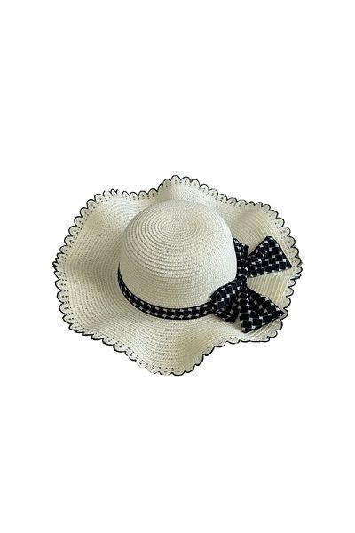 MUK's Beauty Tools Bow Daisy Model Women's Straw Hat Beach Hat