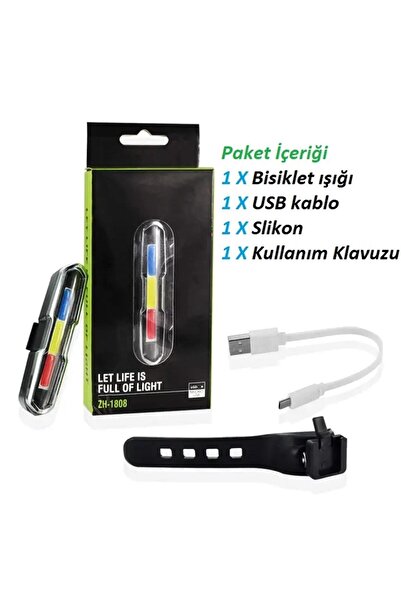 Elioure Şarjlı Bisiklet Çakar Lamba Beyaz, Güçlü ve Şık Aydınlatma için Ideal