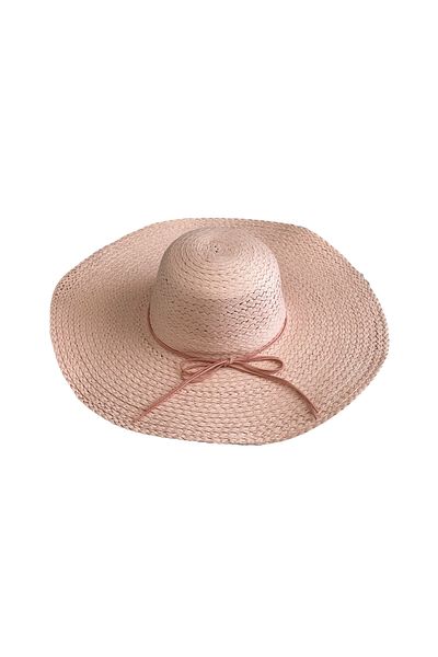 MUK's Beauty Tools Women's Straw Hat with Rope Bow Detail Uv Protection Beach Hat