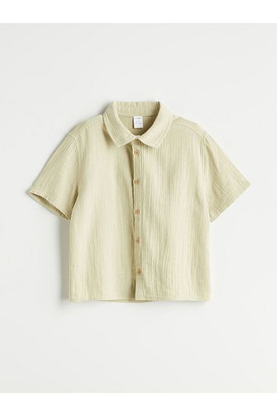 LC Waikiki Khaki Basic Boy's Shirt