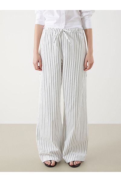 LC Waikiki Wideleg Striped Women's Jean Pants
