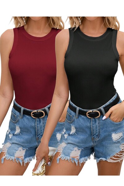 KHAB PREMİUM 2-пари трикотажних бавовняних боді з коміром-стійкою та шнурком