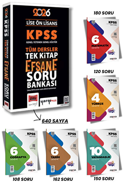 Yargı Yayınları 2026 KPSS Lise Ön Lisans GYGK Tüm Dersler Tek Kitap Efsane So...