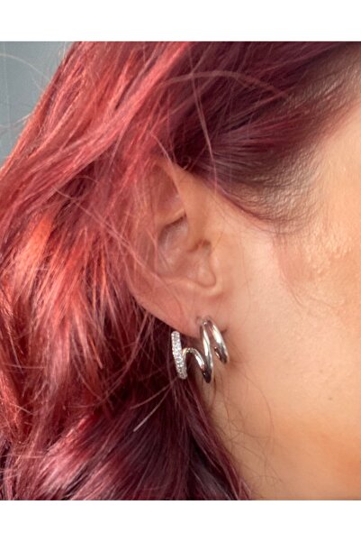 Byoz store Silver Stone Single Earring Multi Earring Stance Earrings