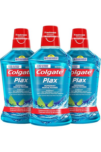 Colgate Plax Mouthwash with Mint Flavor, 500ml (Pack of 3)