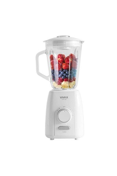 Vivax Oliva Vivax BL-600G Blender, 600 W, 1.5 L capacity, glass jar, 2 speeds, White