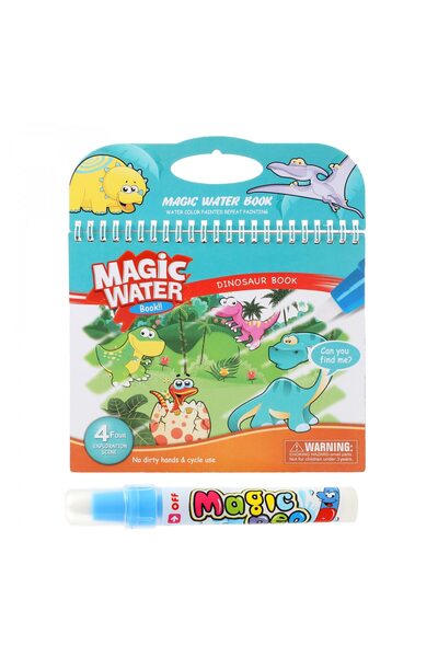 Picodino Carte de colorat cu marker cu apa "Magic Water Book – Dino"