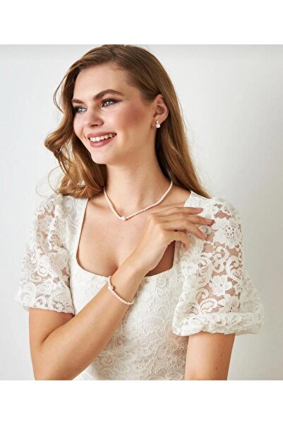 TUHAM AKSESUAR Classic Pearl Jewelry Set