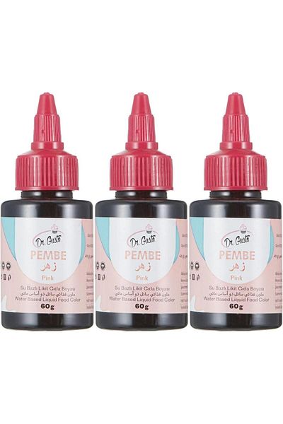 Dr. Gusto Liquid Food Coloring Pink 60 Gram Set of 3