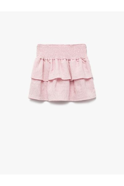 Koton New Season Layered Textured Gipeli High Waist Skirt