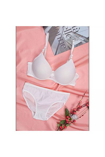 CUBBUX Women's Padded Thick Striped Bra Set
