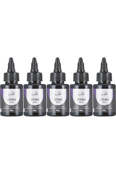 Dr. Gusto Liquid Food Coloring Black 60 Gr Set of 5