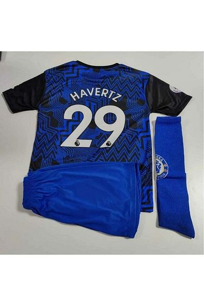 Lion Spor C'helsea 2023/24 Νέα σεζόν Kai Havertz Παιδικό σορτς Σορτς Κάλτσες 3 τεμ