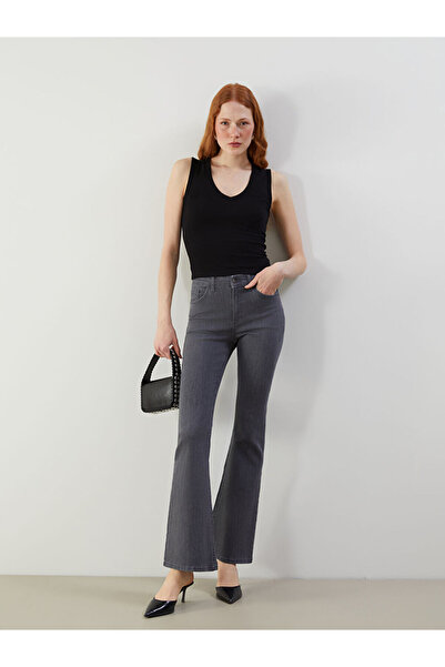 LC Waikiki Gray Flare Women's Jean Pants