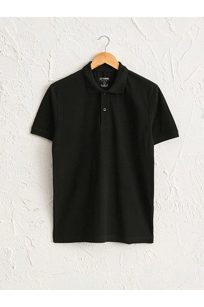 LC Waikiki Lc Waiki Men's Black T-Shirt Polo Neck Short Sleeve Basic Pike from Your Fashion Style