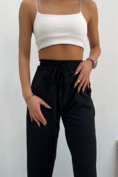 LC Waikiki Lc Waiki 100% Linen Quality Women's Bottom Sweatpants Wide Fit Relaxed Fit Baggy Pants
