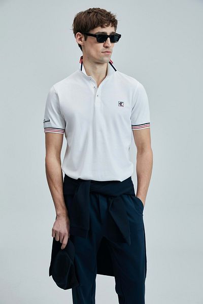 Lufian 111040204 Eros Smart Polo Neck T-Shirt Men's T-Shirt White