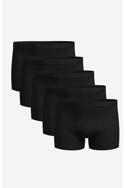LC Waikiki Lc Waiki New Black Standard Fit Cotton Flexible Men's Boxer 5 Pcs